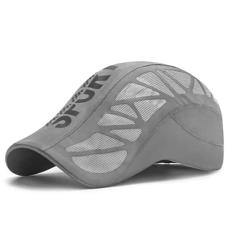 Men Sun Beret Hats Summer Cap Golf Driving Cabbie Hat Fashion Letter Beret Hat Casquette Baseball Cap Breathable Net Mesh Sunhat X250704