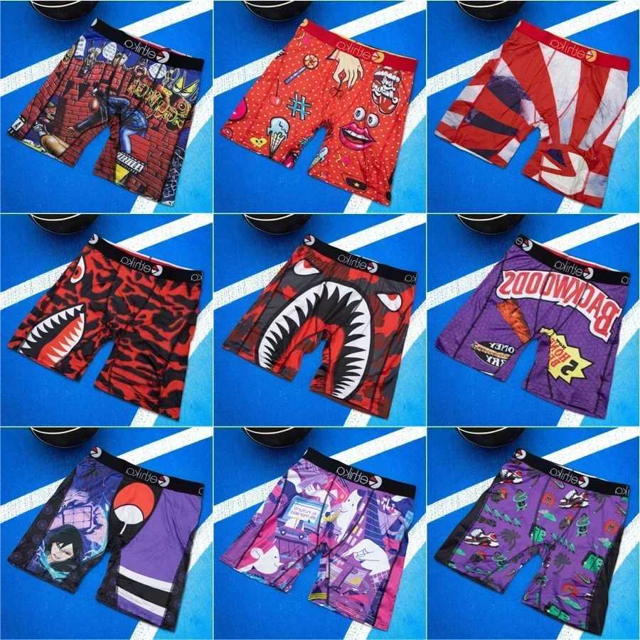 Underpants Sexy Men Underwear Boxers Cueca Fashion Print Man Boxershorts Summer Breathable Mens Panties Plus Size Men Boxers Underpants Y2408285W67