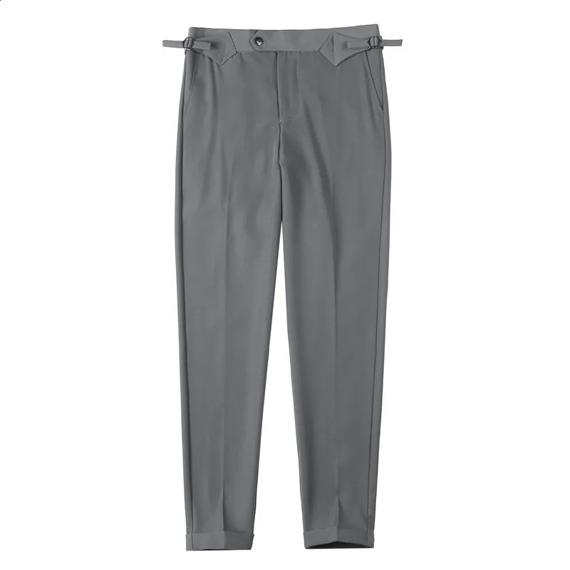 Autumn Winter Mens High Waist Casual Mens Business Mens Naples Dress Pants Street Clothing Fashion Slimming Set Pants 29-36 240828
