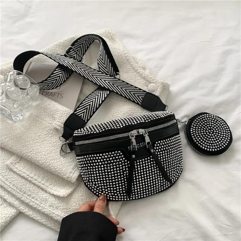 2025 NEW Drawstring Fashion Rhie Waist Belt Bag Shoulder Crossbody PU Leather Chest Phone Pack Women Outdoor Business Traveg zhanyishengli