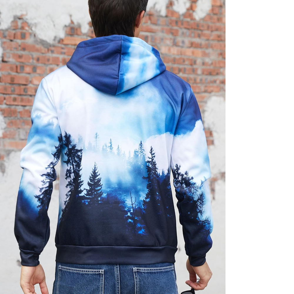 Hoodie For Mens Unisex Cool 3D Fleece Liner Hoodies Upgrade Quality Pullover Novelty Print Sweatshirt With Front Pocket Graphic Sweatshirt Free shippi