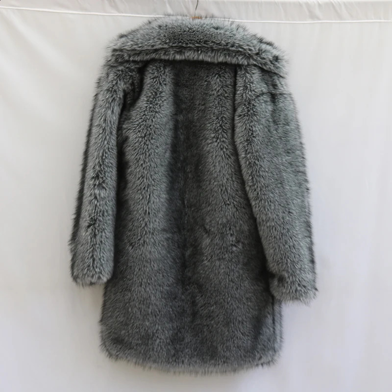 Mens Fur Coat Mink Long Plus Size Winter Thickened Warm Trench 24