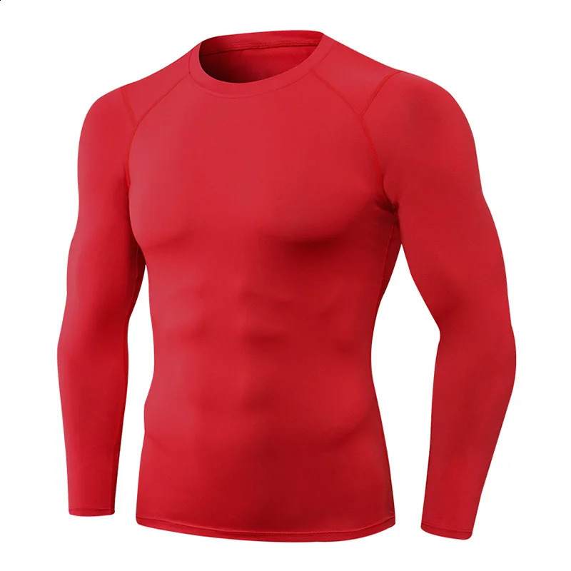 Mens autumn and winter sports long sleeved outdoor running tight training Tshirt high elasticity fast drying fitness bike 240827