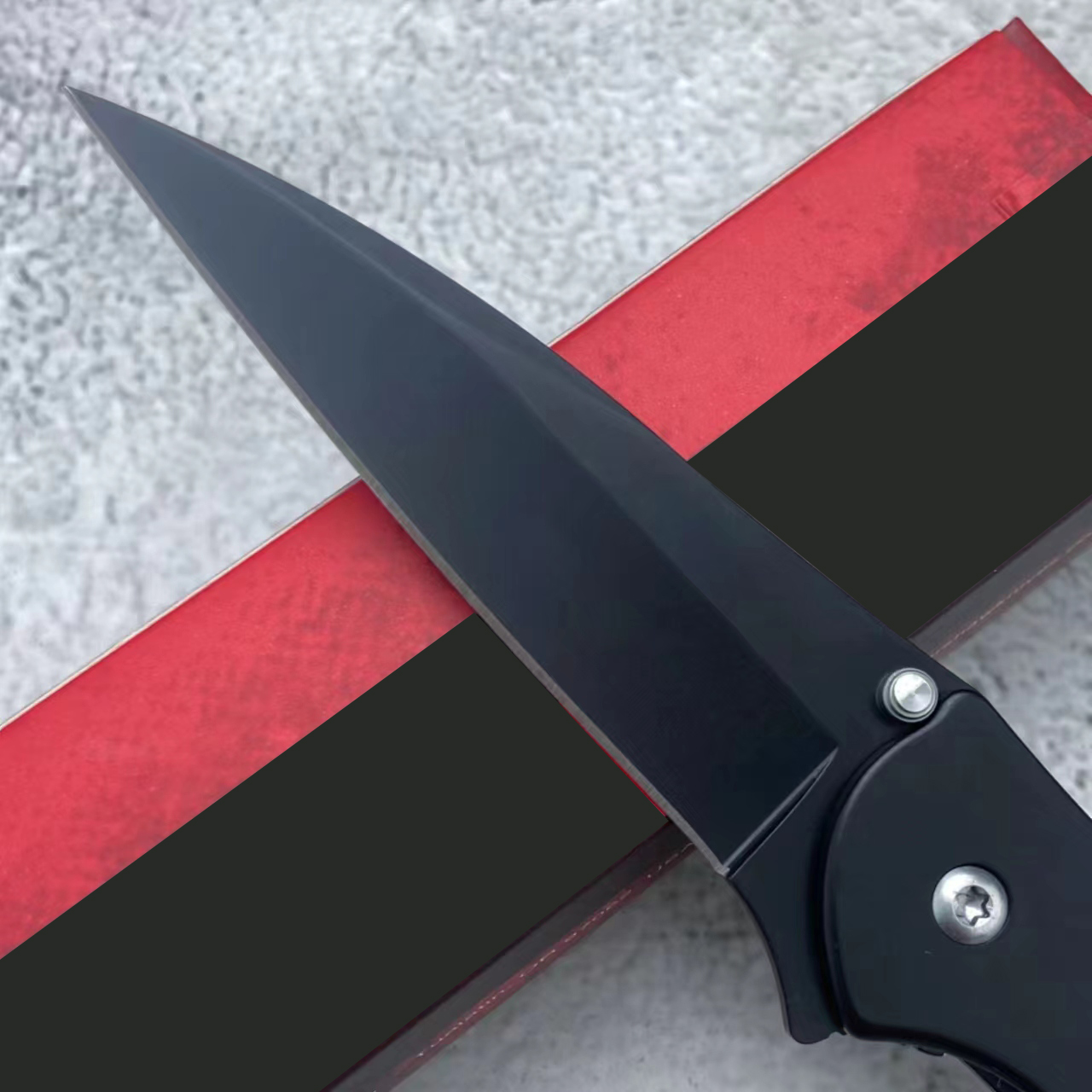 Tactical KS 1660 Leek Flipper Assisted Folding 8Cr13Mov Blade Stainless Steel Handle with Belt Clip Everyday Carry for Hunting Camping Pocket Knife 90