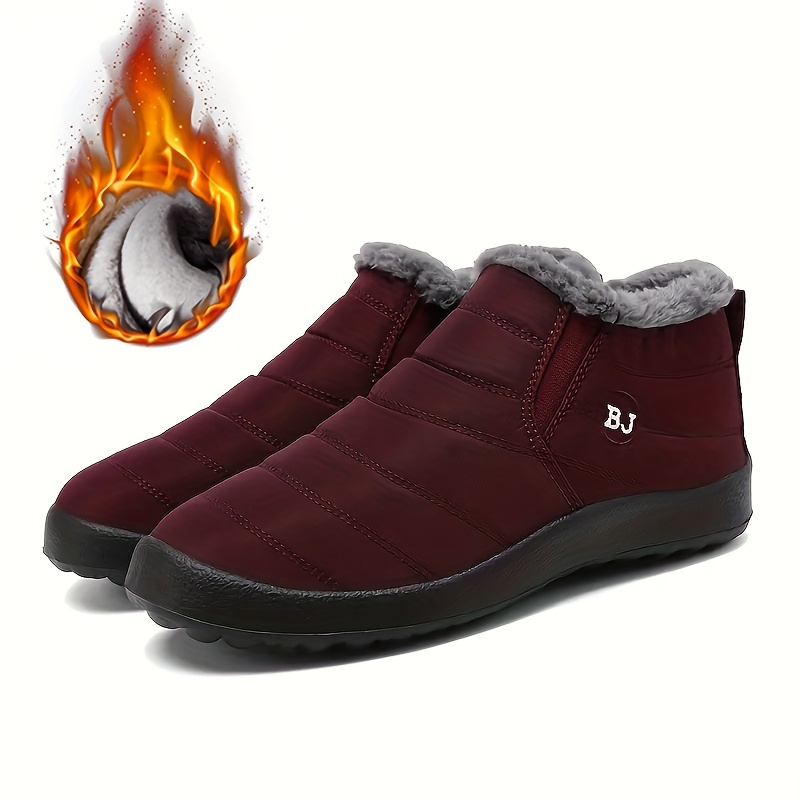 Women's warm snow boots, non-slip winter ankle boots, comfortable walking thick-soled shoes, women's sports shoes