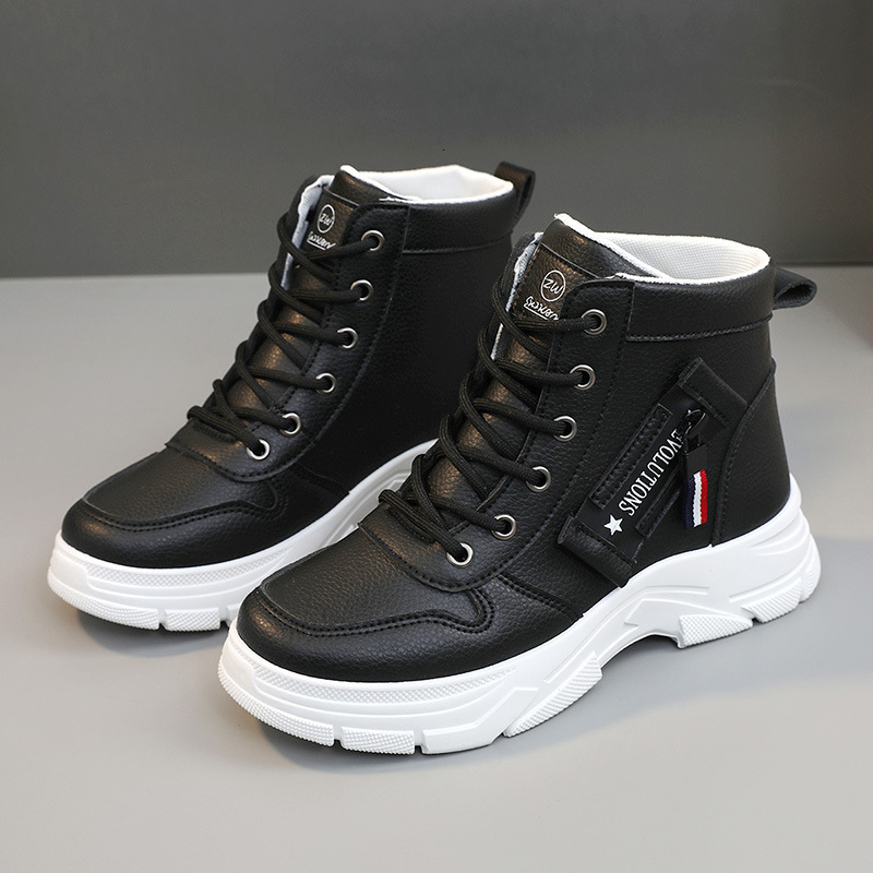 Ddmysports W New Solid Color Women S Autumn Korean Edition Breathable Elevated Thick Sole Sports And Casual Board Shoes Mid Top OUTDOOR