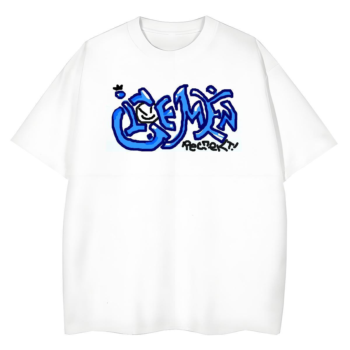 Classic T Shirts Men 230g Cotton letter High Street Hip Hop DIY Printed Breathable Short Sleeve Men Clothes T-Shirt 2024 DIY Tops Tees