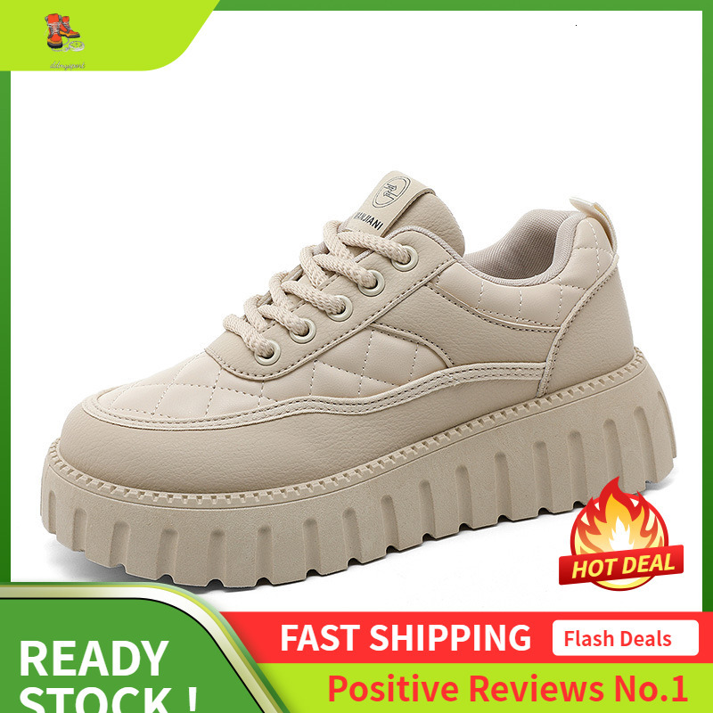 Ddmysports XQ New Spring Summer Thick Sole Elevated Women S Sports Board Shoes Versatile For Students Leisure Street Shooting Matsuke Soles OUTDOOR