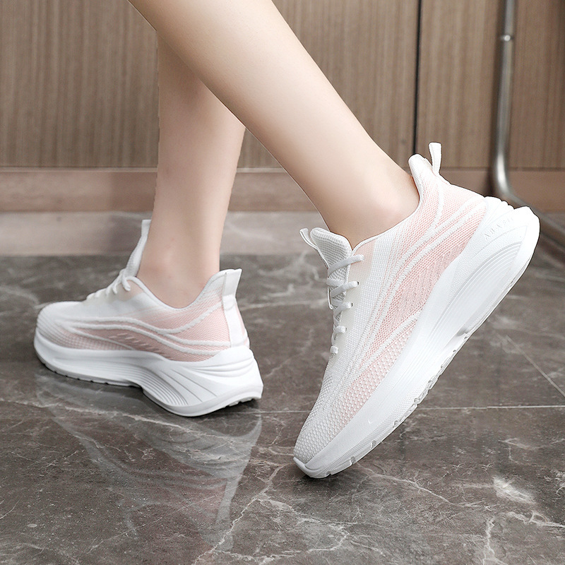 Ddmysports VRD New Summer Fly Woven Casual Women S Height Increasing Breathable Sports Running Shoes Trendy OUTDOOR
