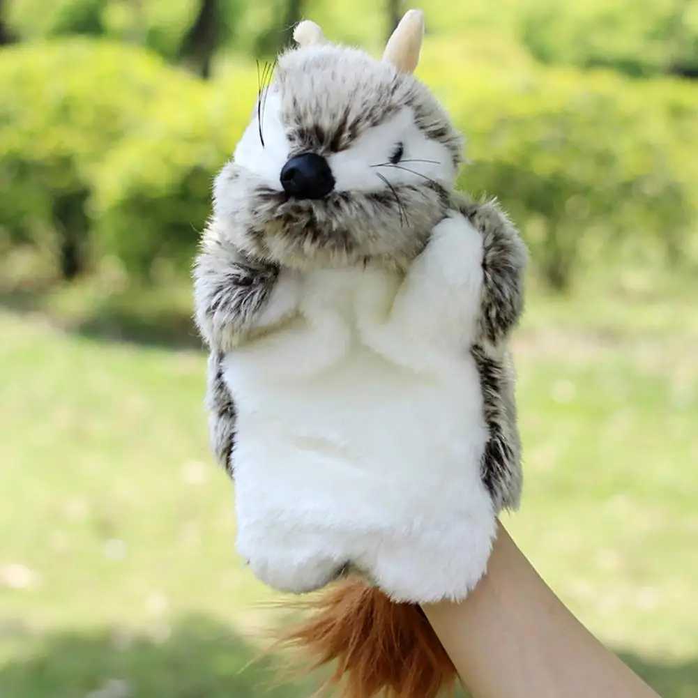 27 cm Lovely Mouse Animal Doll Plush Sleeve Hand Puppet Storytelling theater Plush Toy Kids Gift for ChildrenXJ240827