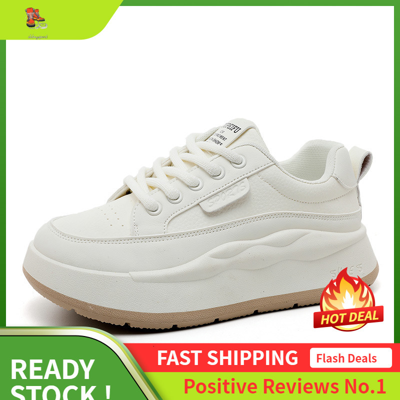 Ddmysports XFD New Spring And Summer Color Blocked Thick Sole Height Increasing White Casual Women S Shoes Versatile Korean OUTDOOR