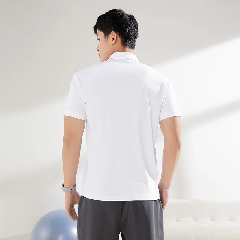 361 degree mens short sleeved Tshirt lapel sports casual top breathable and comfortable polo shirt 652324136 240827