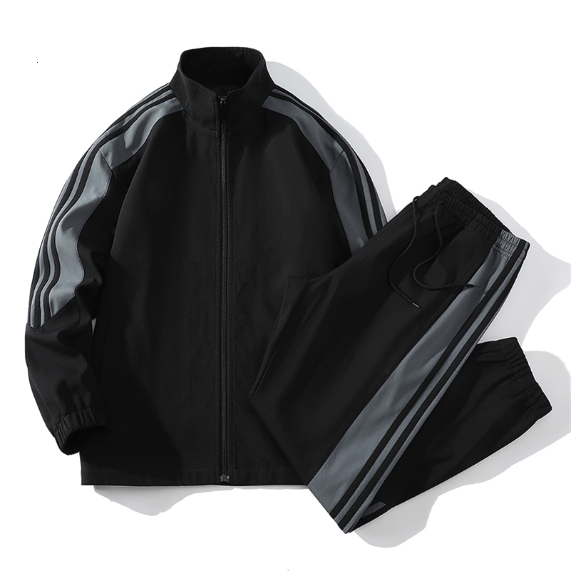 casual youth set for mens spring and autumn sportswear covering mens plus size casual set 240827