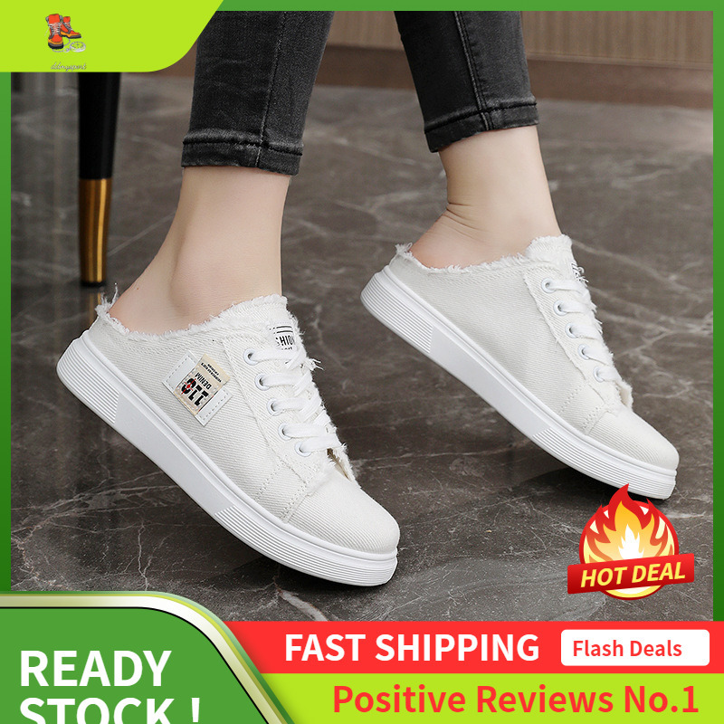 Ddmysports YQ New Semi Trailer Women S Little White Summer Canvas Breathable Slim Fit Thin Sole Board Shoes Versatile Casual Wear Resistant OUTDOOR