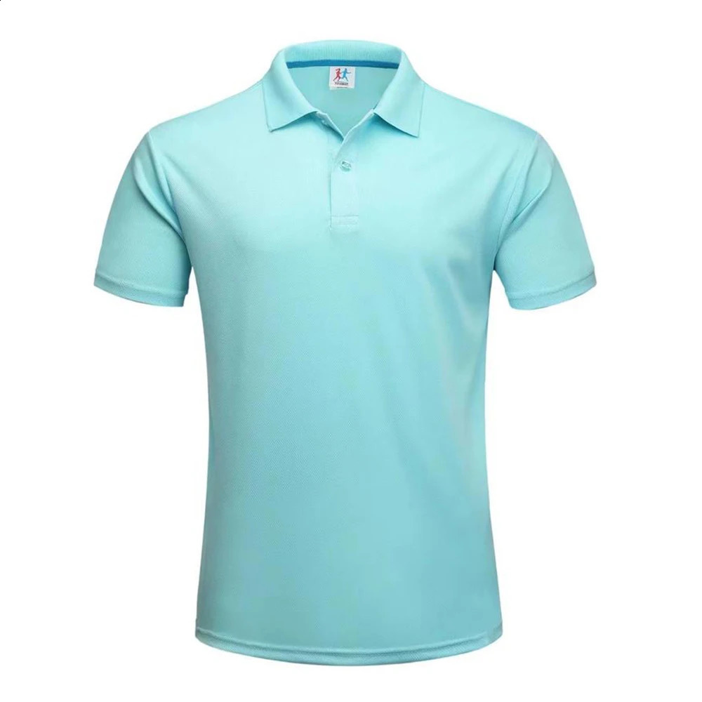 Mens breathable polyester quick drying polo shirt unisex sports collar Tshirt Playeras Polos Pour Hommes 240828