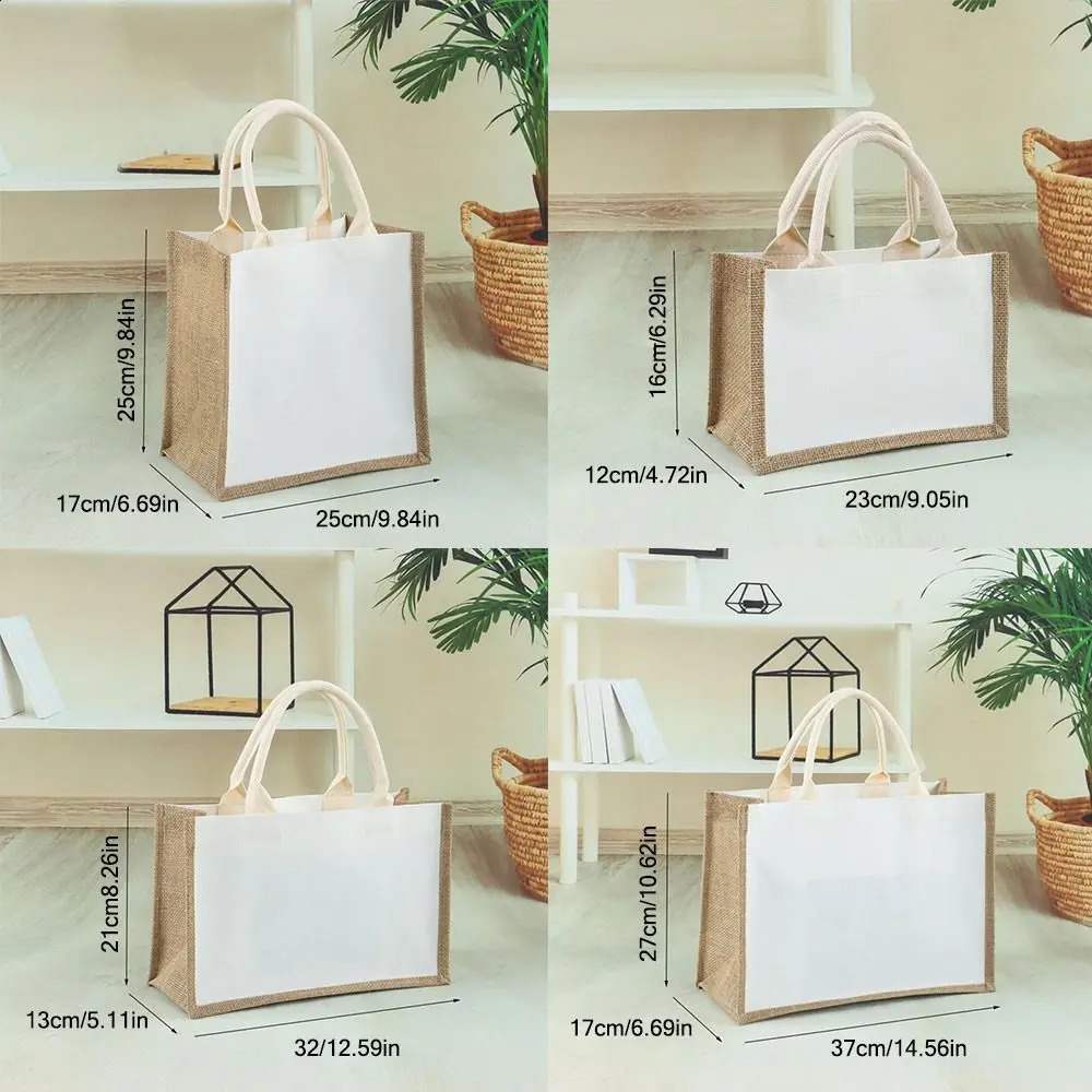 Black White Blank Sack Reusable DIY Hand Drawn Storage Bags Shopping Bag Large Capacity Travel Grocery Pouch 240828