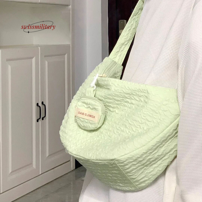 Swissmilitary Summer new small fresh sweet dumpling bag, versatile crossbody for women, large capacity commuting, niche, and high aesthetic value bag 