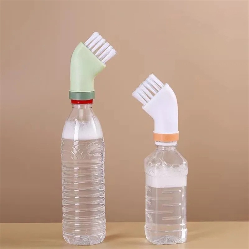 Creative Household Can Connect Mineral Water Bottle Wet And Dry Cleaning Multifunctional Dead Angle Brush