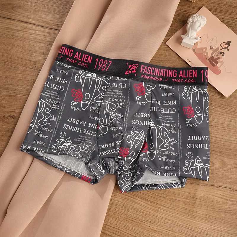 Underpants New Cool Thin ins Breathable Boxer Men Underwear Boxershort Mens Boxers Man Cuecas Masculina Size M-3XL D202-JH Y240828N23Y