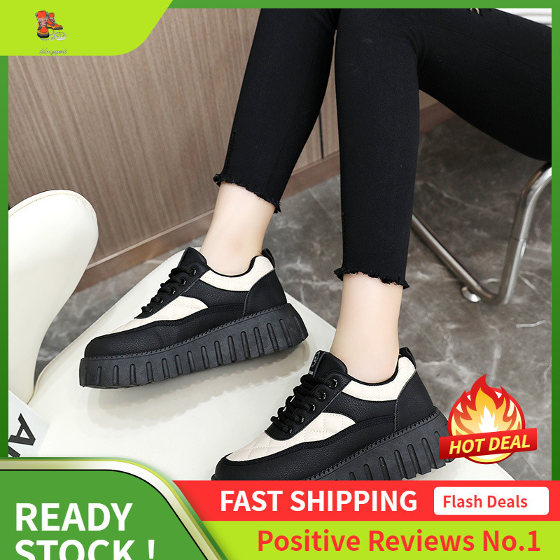 Ddmysports XQ New Spring Summer Thick Sole Elevated Women S Sports Board Shoes Versatile For Students Leisure Street Shooting Matsuke Soles OUTDOOR