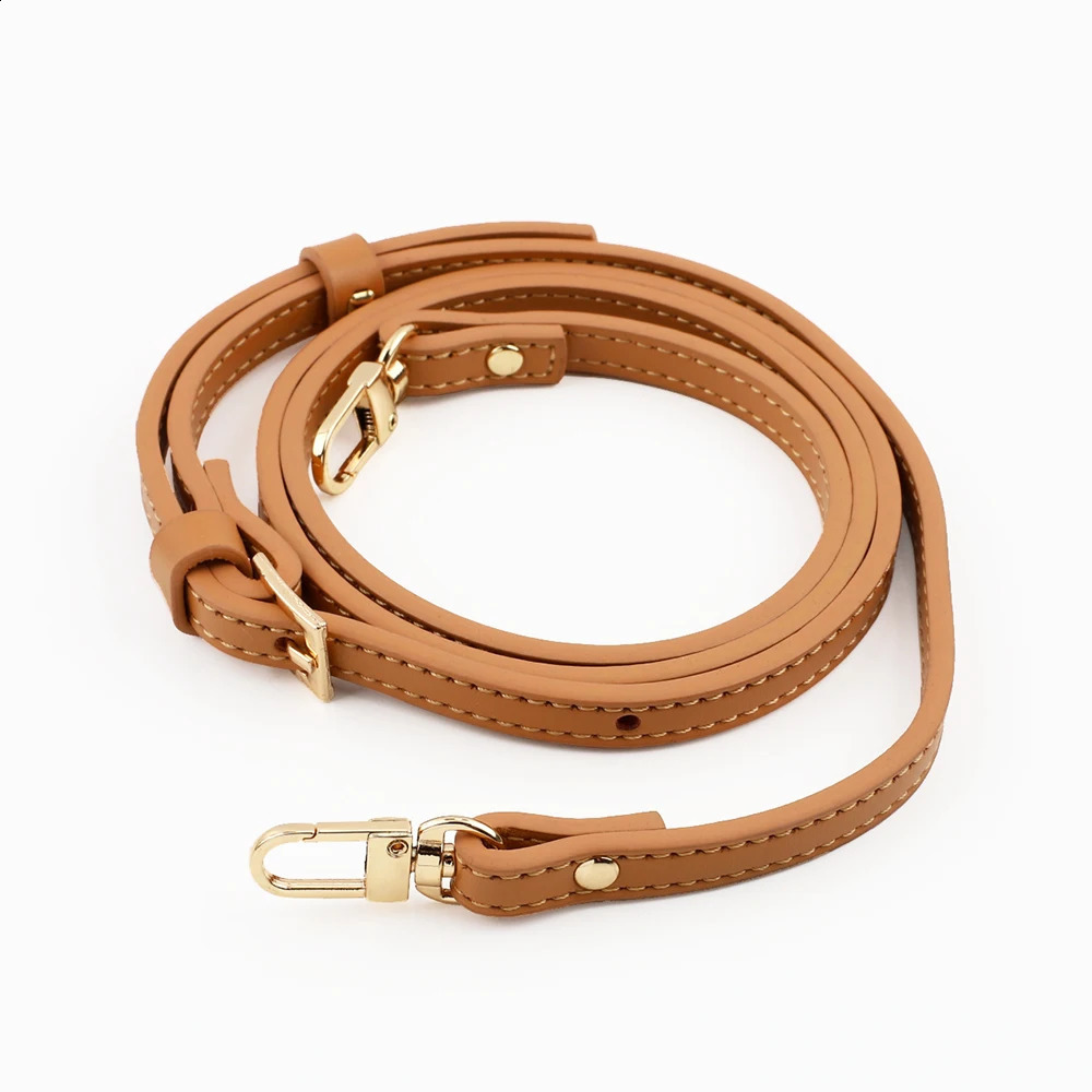 Cow Leather Bags Strap Adjustable Replacement 3mm Cowhide Crossbody Shoulder Straps Gold Hardware for Women Bag Accessories 240828