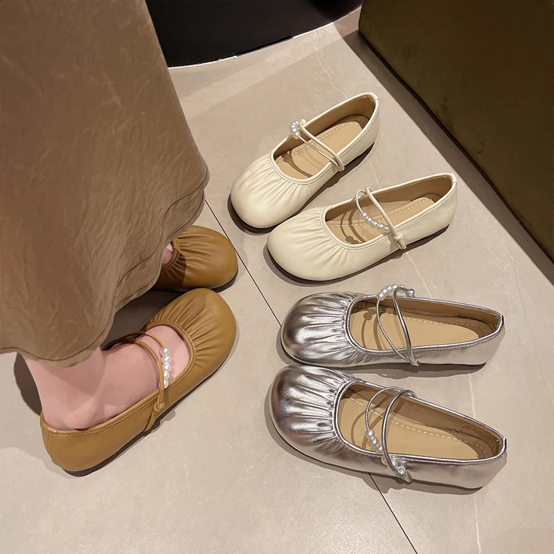 Soft Summer Ladies Ballerinas Footwear Ballet Dress Moccasin Mary Janes Flat Shoes Woman Female 240826