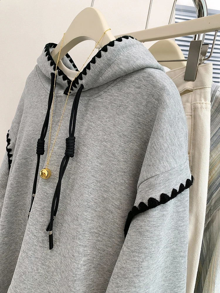 Streetwear Hoodies Fashion Women Autumn Winter Long Sleeve Sweatshirt Harajuku Casual Versatile Hooded Oversized Tops 240827