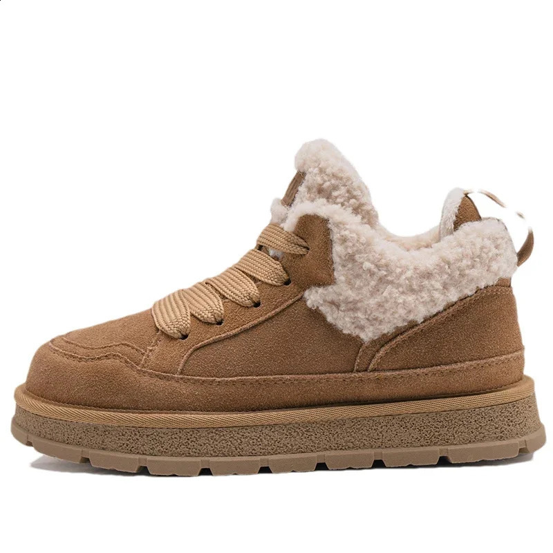Platform Women Snow Ankle Boots Flats Warm Casual Cotton Shoes Winter Cozy Sneakers Woman Trend Short Plush Mujer Botas 240828