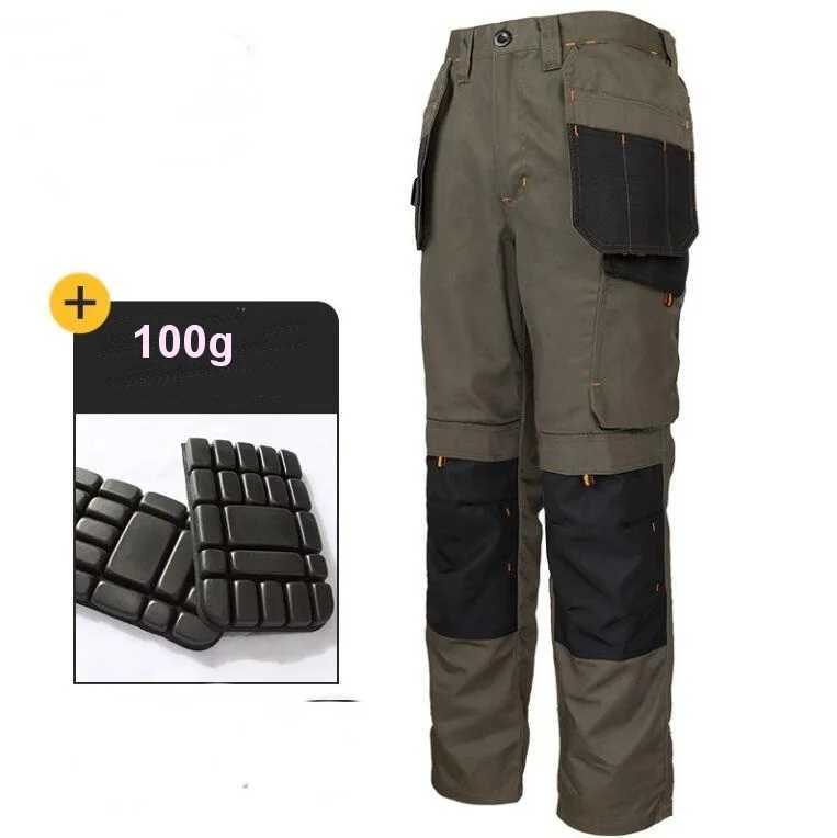 Mens multi-purpose casual pants tactical outdoor elastic pants wear-resistant pants and electric workwear with leg pockets M240827