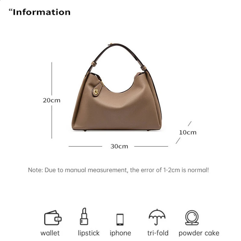Genuine leather womens shoulder bag y creative zipper lock womens handbag 240828