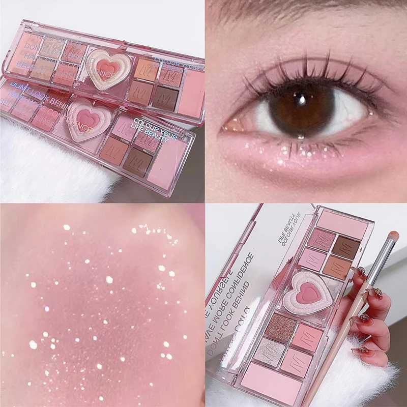 12 colors Eyeshadow Palette Pink Korean Sweet Eye Makeup Highlighter Aegyosal Multifunction Eye Shadows Sugarock Pallet CosmeticXJ240827