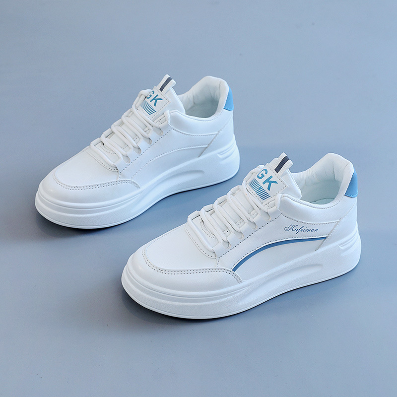 Ddmysports ZY Little White Board New Spring And Autumn Low Top Casual Sports Student Eightened Leather Women S Shoes OUTDOOR
