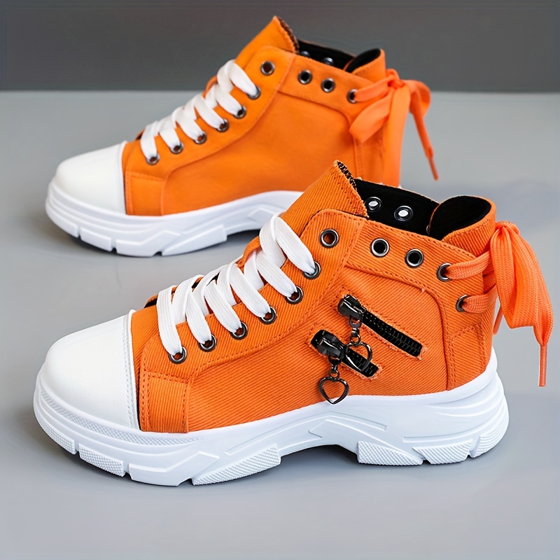 New canvas high top women's boots 2024 spring and summer breathable thick bottom heightening casual shoes canvas martin boots