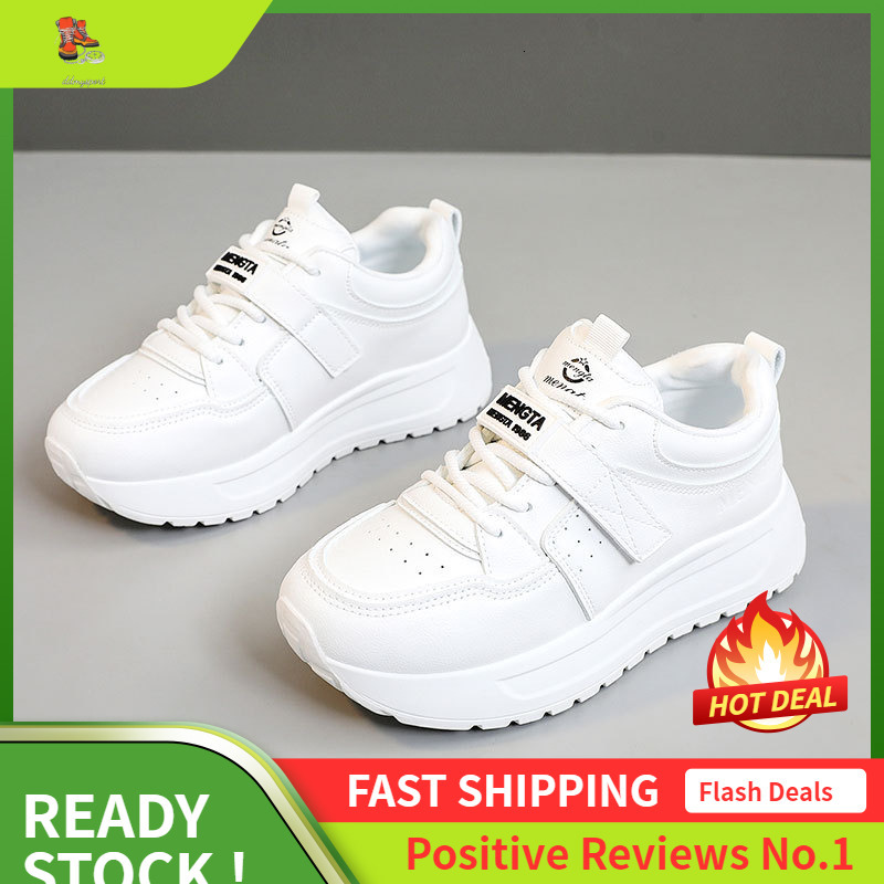 Ddmysports S New Breathable White Summer And Autumn Casual Thick Soled Board Shoes College Height Increasing Korean Fashion Version Wear Resistant OUT
