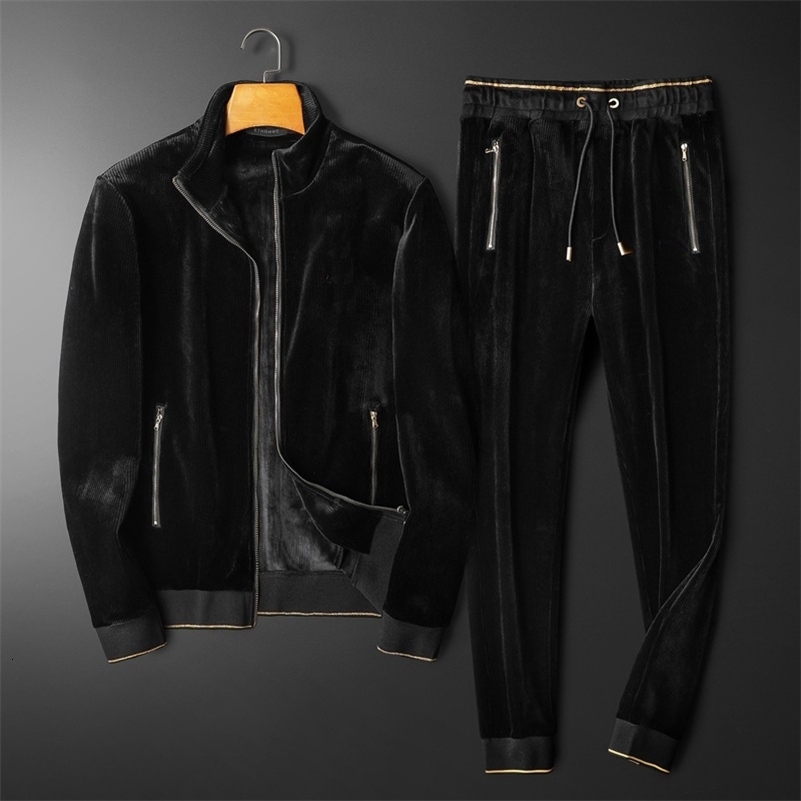 Autumn and winter TB letter thick double-sided gold velvet youth sportswear of high quality 240827