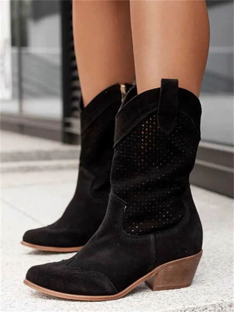 2024 Winter Ankle Boots Designer Fashion High Heel Shoes Burnt wer Suede Low Sleeve Womens Boot Trend H240621