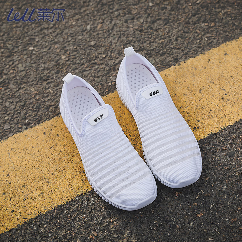Ddmysports Summer Leisure Flat Bottom Student Versatile Korean Canvas Women S Mesh Shoes Ollow Breathable One Step Female OUTDOOR