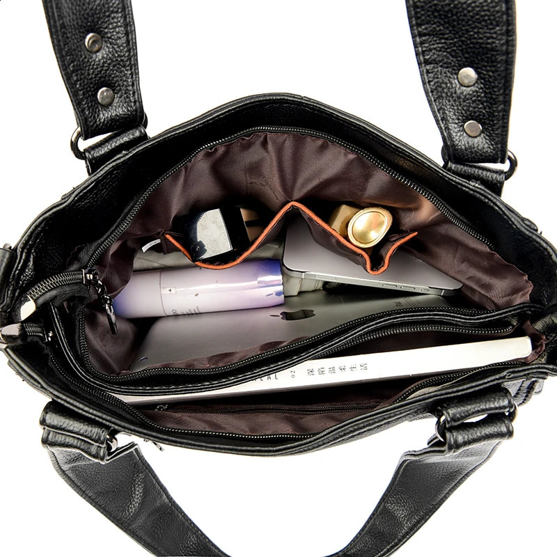 High quality soft leather shoulder cross body bag suitable for womens large capacity y handbag er handbag Sac A Main 240828 - view 5