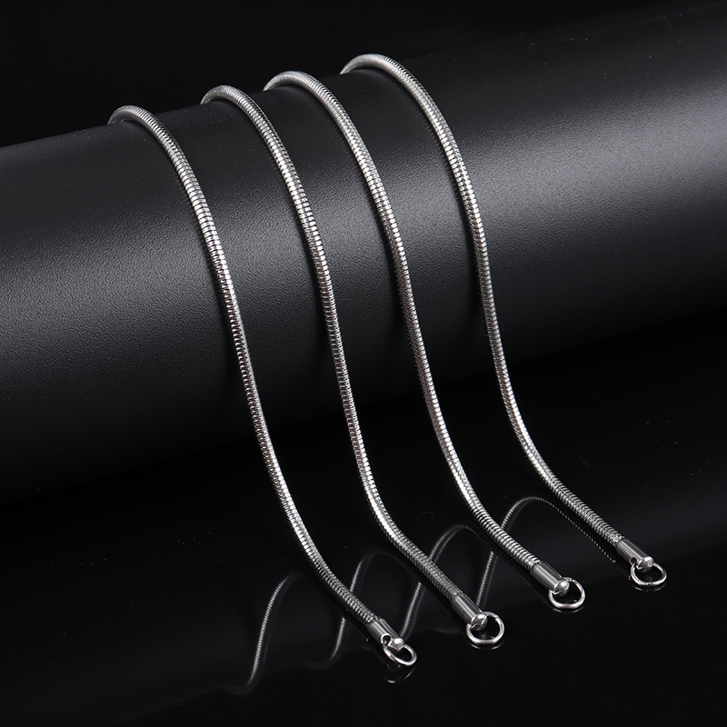 Top Quality Titanium Steel Snake Chain Necklace for Men Women Stainless Steel Necklace Chain for Accessory Nice Jewelry Gift Chains 45cm 50cm 60cm Ant