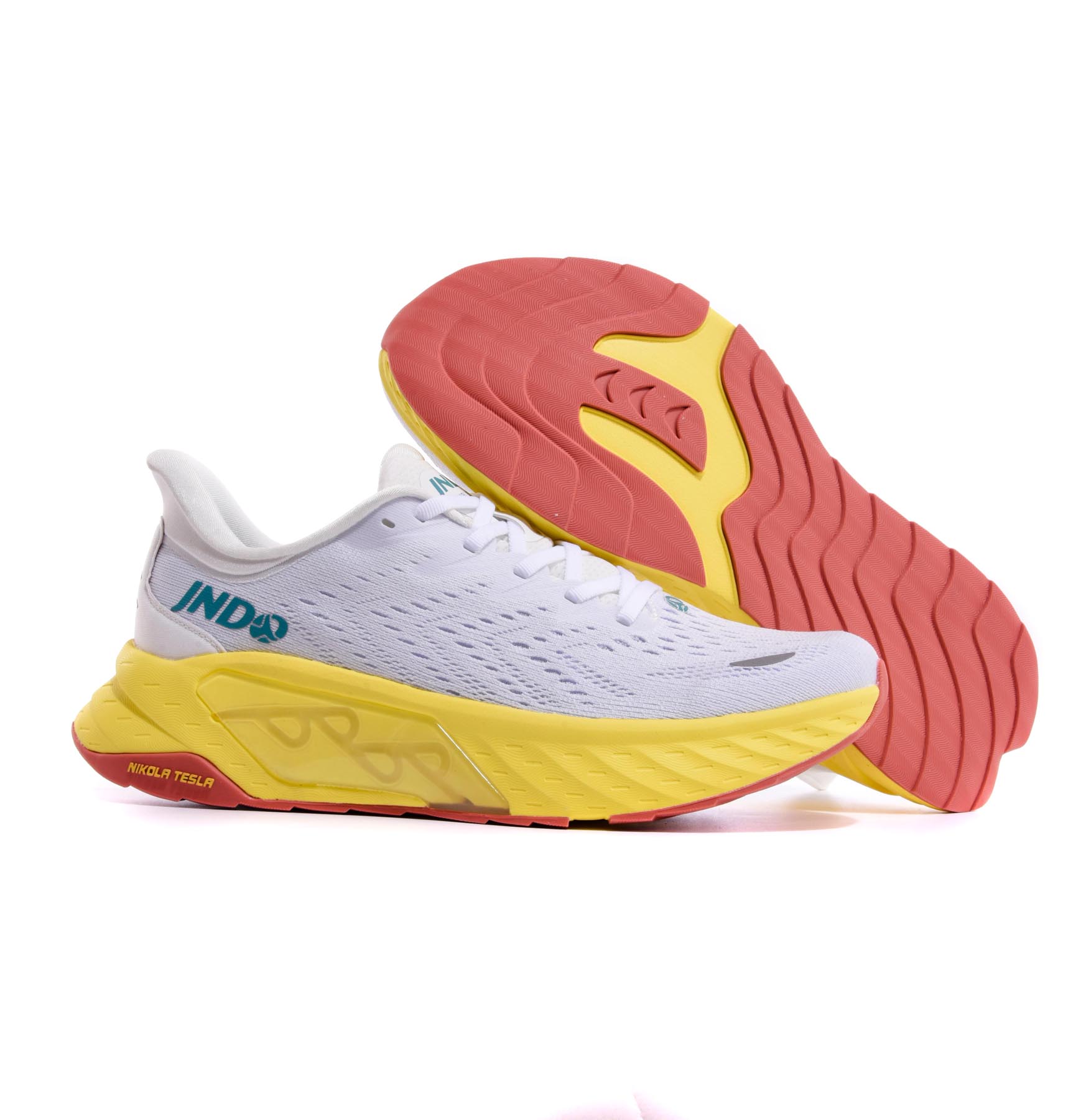 JNDO Whale Leaping Glow Running Shoes for Men and Women, Designer Sneakers, Triple Black, Seasalt, Turquoise, Sunrise, Peach, Pink, Fashion, Outdoor, 