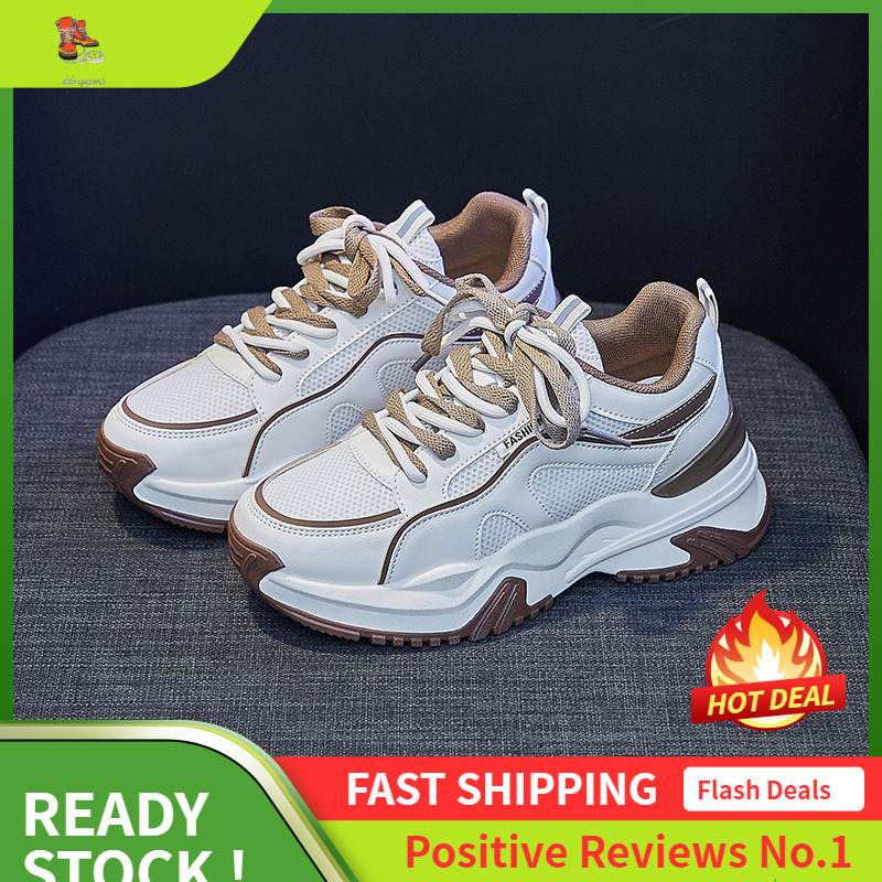 Ddmysports Korean Version Of Dad S For Women In Spring New Breathable Student Casual Instagram Thick Soled High Rise Sports Shoes A OUTDOOR