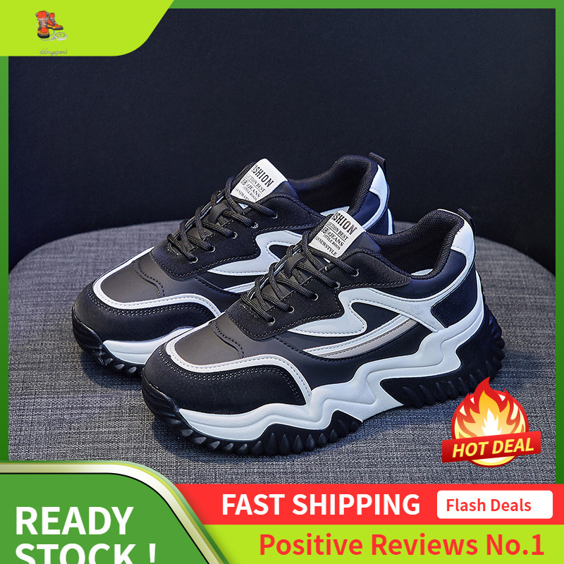 Ddmysports Spring New Sports Korean Edition Student Thick Sole Dad Women S Instagram Igh Rise Casual Shoes OUTDOOR