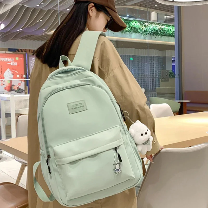 Female Fashion High Capacity Waterproof College Backpack Trendy Women Laptop School Bags Cute Girl Travel Book Bag Package Pack 240828