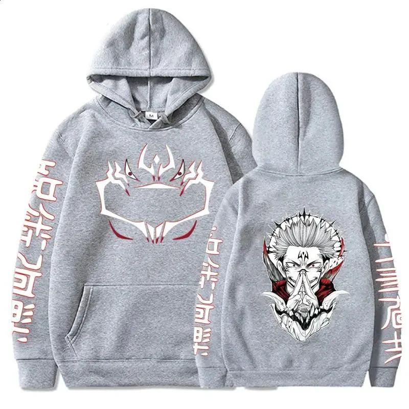 Funny Jujutsu Kaisen Long Sleeve Casual Hoodies Anime Ryomen Sukuna Printed Men Women Fashion Harajuku Sweatshirt Clothes 240829