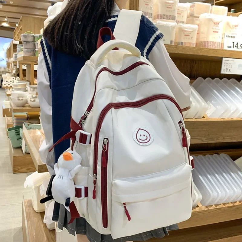 2024 Large Female Cute College Backpack Girl Travel Book Nylon Fashion Ladies Leisure Bag Women Laptop Men School Bags 240828