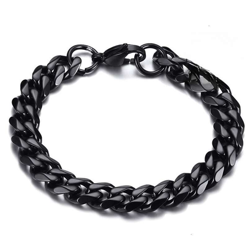 vnox 5-11mm chunky miami curb bracelet for men cuban k chain wristband classic punk heavy male jewelry
