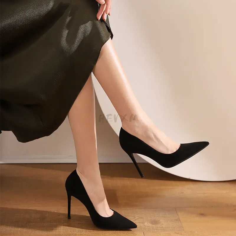 High Quality 10cm Ultra High Heels Pump Womens Office Desk Pocket Thin Heels Party Shoes Womens Plus Large Size 43 T241024