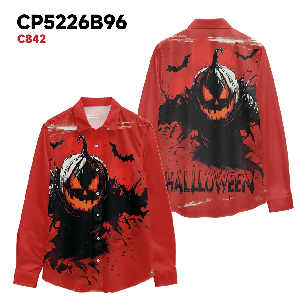 Mens casual long sleeved Halloween fire skull print top outdoor fashion and comfortable shirt for spring and autumn y2k mens clothing 240829
