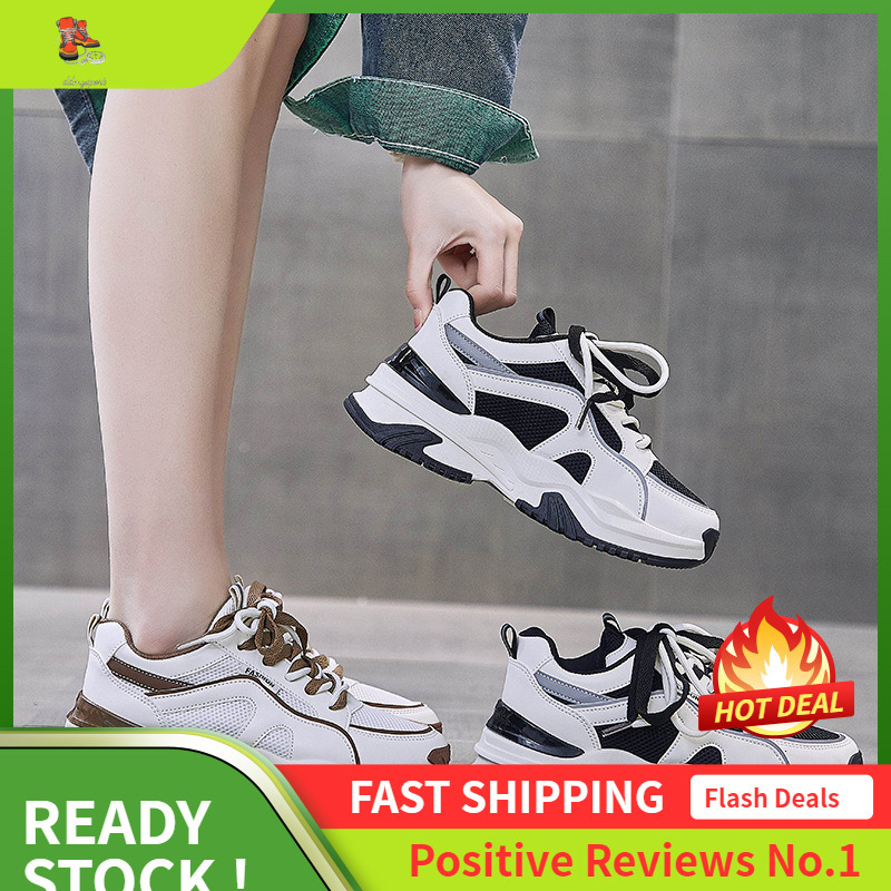 Ddmysports Korean Version Of Dad For Women Spring New Breathable Student Casual Ins Trendy Thick Soled Height Increasing Sports Shoes A OUTDOOR