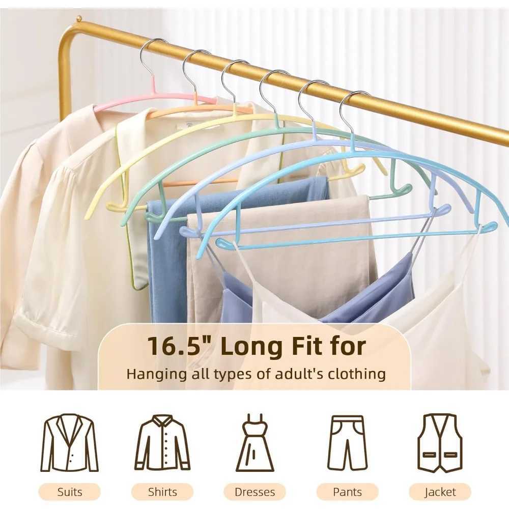 28 bags of clothing hangers no shoulder bump sweater hangers 16.5-inch wide heavy-duty coat hangers for wardrobes non slip PVC hangers M240829